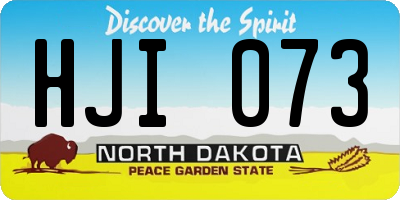 ND license plate HJI073