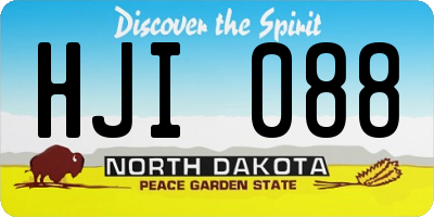 ND license plate HJI088