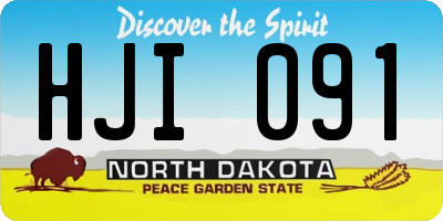 ND license plate HJI091