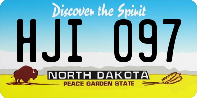 ND license plate HJI097