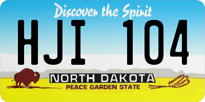ND license plate HJI104