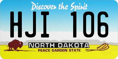 ND license plate HJI106