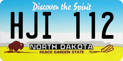 ND license plate HJI112