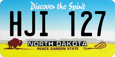 ND license plate HJI127