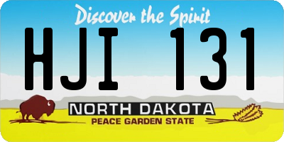 ND license plate HJI131