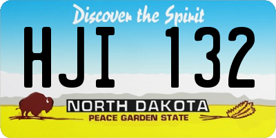 ND license plate HJI132