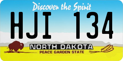 ND license plate HJI134