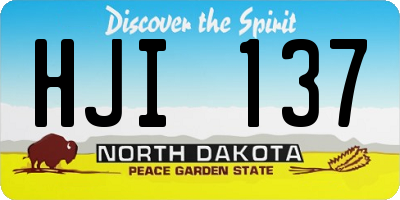 ND license plate HJI137