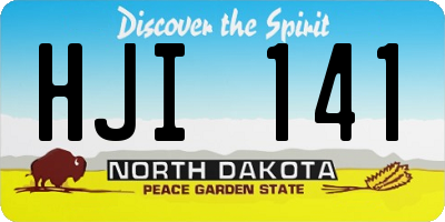 ND license plate HJI141