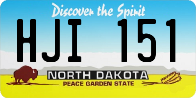 ND license plate HJI151