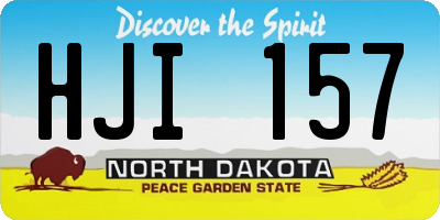 ND license plate HJI157