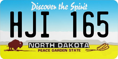 ND license plate HJI165