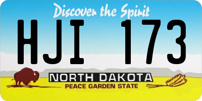 ND license plate HJI173