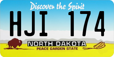 ND license plate HJI174