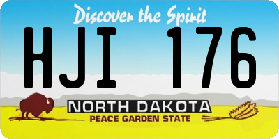 ND license plate HJI176