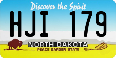 ND license plate HJI179
