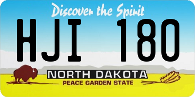 ND license plate HJI180