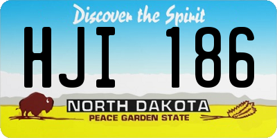 ND license plate HJI186