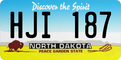 ND license plate HJI187