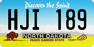 ND license plate HJI189