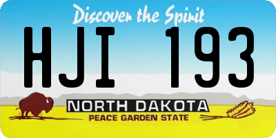 ND license plate HJI193