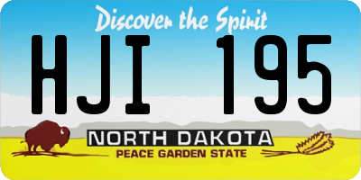 ND license plate HJI195