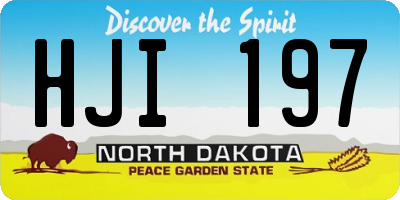 ND license plate HJI197
