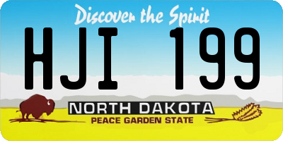 ND license plate HJI199