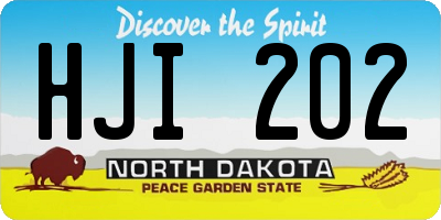 ND license plate HJI202