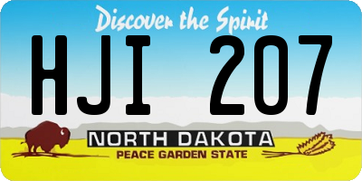 ND license plate HJI207