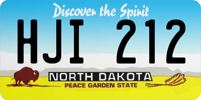 ND license plate HJI212