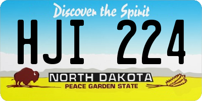 ND license plate HJI224