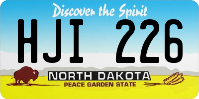 ND license plate HJI226