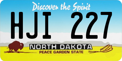 ND license plate HJI227