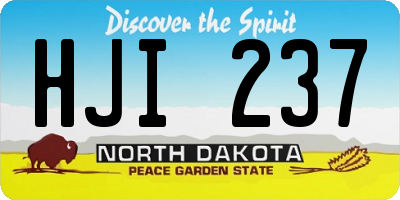 ND license plate HJI237