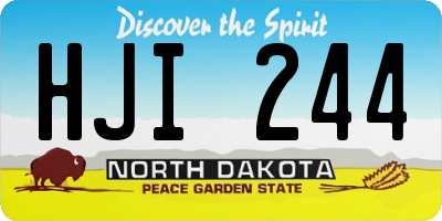 ND license plate HJI244
