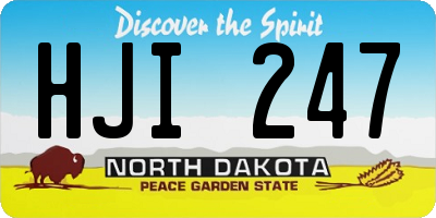 ND license plate HJI247