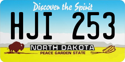 ND license plate HJI253