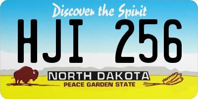 ND license plate HJI256