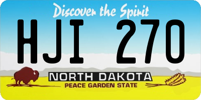 ND license plate HJI270