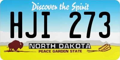 ND license plate HJI273