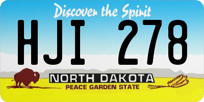 ND license plate HJI278