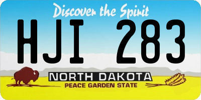 ND license plate HJI283