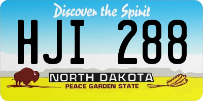 ND license plate HJI288