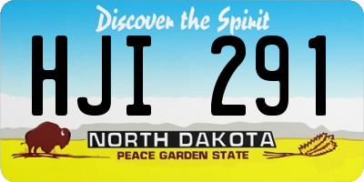 ND license plate HJI291