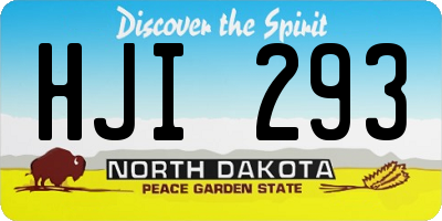ND license plate HJI293