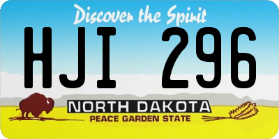 ND license plate HJI296