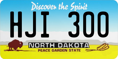 ND license plate HJI300