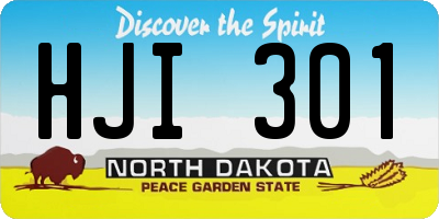ND license plate HJI301