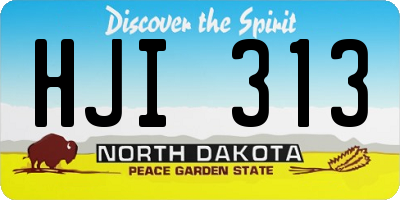 ND license plate HJI313